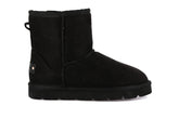 Suede-effect ankle boot BLACK