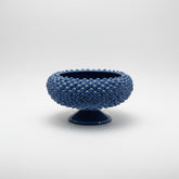 Caltagirone Ceramic Pine Cone Pedestal Stand Ø 25/33 cm – Deep Blue