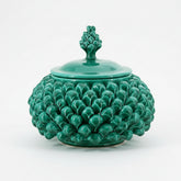 Ceramic Pinecone-Shaped Cookie Jar Ø 20 cm - Emerald Green