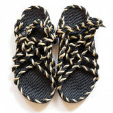 JC - ROPE SANDALS - BLACK AND GOLD