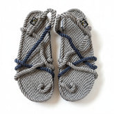 TOE JOE - ROPE SANDALS - NAVY + GREY