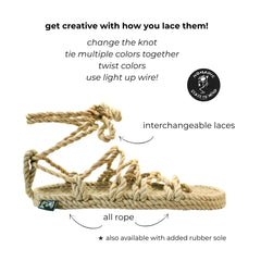 ROMANO - ROPE SANDALS BEIGE
