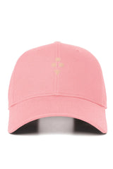 BRUSHED COTTON BASEBALL CAP PINK