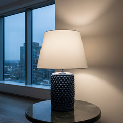 Ceramic Pinecone-Shaped Lume - Deep Blue