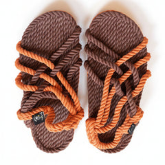 JC - ROPE SANDALS - Coffee and Pumpkin