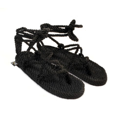ROMANO - ROPE SANDALS BLACK