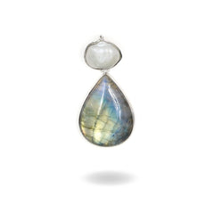 Pendant with pearl and labradorite