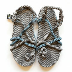 TOE JOE - ROPE SANDALS - BLUE + GREY