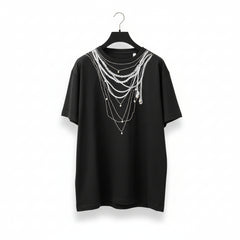 MultiChain and Pearls Black T-shirt
